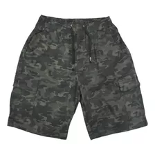 Bermuda Cargo Hombre Short Corto Jogger Gabardina Elastizada