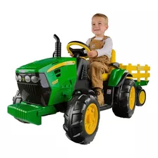 Mini Trator John Deere Ground Force Peg Perego Com Rádio Fm