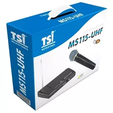 Microfone S/ Fio Tsi Ms 115 Uhf M Cor Preto