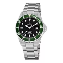 1571.2134 Diver Diver Negro Grovana Hombres Dial Verde Bisel