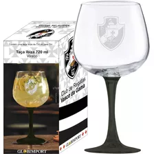 Taça Para Gin Tonica 720ml - Ibiza - Brasão Vasco Da Gama Cor Transparente Com A Haste Preta