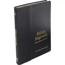 Bíblia Slim Ultrafina Versão Naa Nova Almeida Atualizada Capa De Couro Legítimo Sbb Letra Grande Cor Preta Sem Índice
