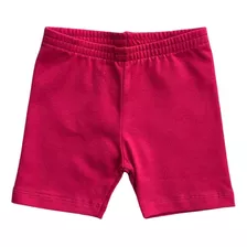 Bermuda Infantil Ciclista Rosa Carmim Com Elastano Kyly