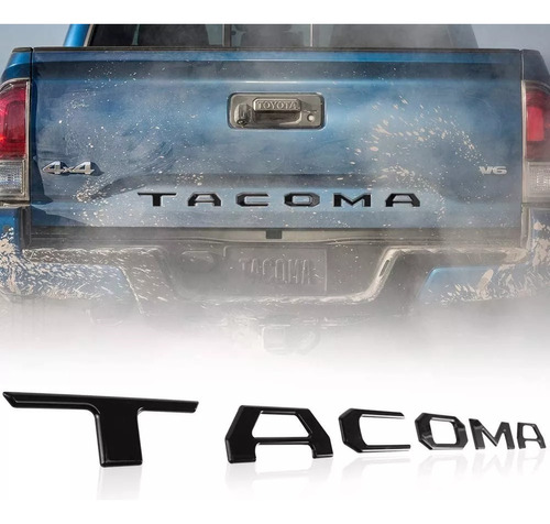 Emblema Letras Toyota Tacoma Batea Negro 2020 Traseras Foto 4
