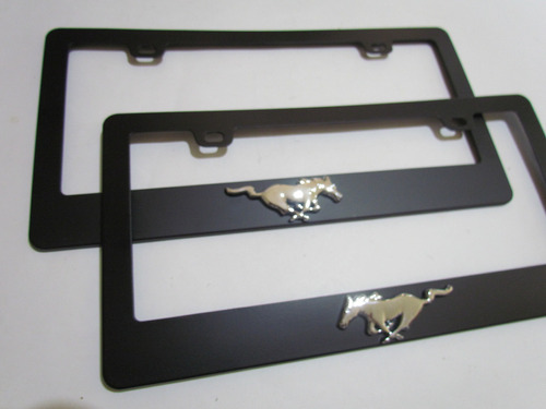2 Porta Placas Portaplacas Ford Mustang Emblema Accesorio Foto 7