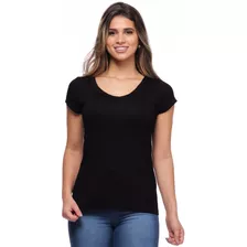 Blusa Feminina Anistia Decote V. Gola Corte A Fio Preta