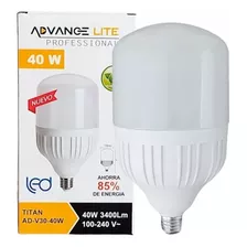 Foco De Led 40w Luz Blanca Ilumina 200w De Incandescente 