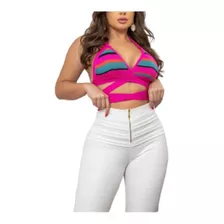 Calça Legging Montaria Cirre Ziper Cintura Alto Modeladora