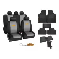 Kit Capa Banco Couro Tapete 5 Pçs Gm Novo Onix Lt Ii 1.0 Mt