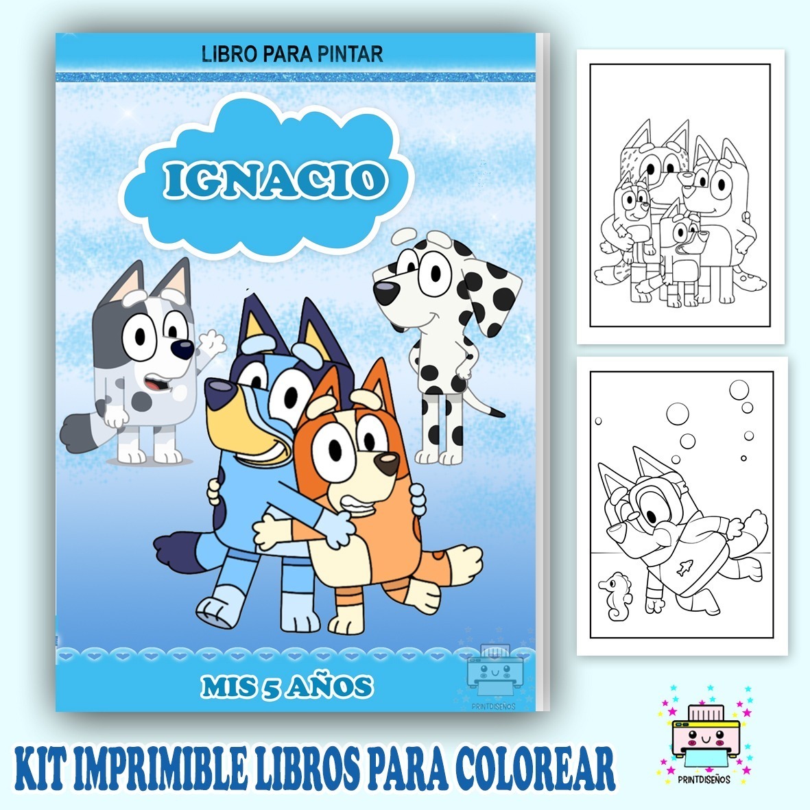 Kit Imprimible Bobbie Goods Librito Libro Colorear Pintar