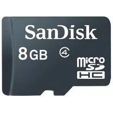 Memoria Micro Sd Hc 8gb Sandisk Clase 4 + Adaptador Sd