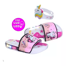 Chinelo Led Com Brinde Pulseira Unicornio Frete Gratis