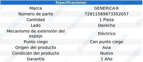 Espejo Derecho Elect Explorer De 2011 A 2014 Genrica Foto 2