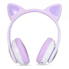 Auriculares Inalámbricos Con Forma De Oreja De Gato, Luz Led