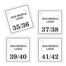 100 Tags Com Sua Logo / Marca - Com Numeração De Chinelo