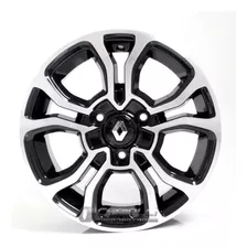 Roda Renault Kwid Rs Kr M7 / Aro 14x5 / (3x100) Cor Preta Diamantado