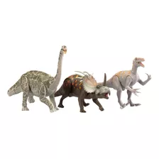 Kid Galaxy 3 pack De Dinosaurio Figura De Accion