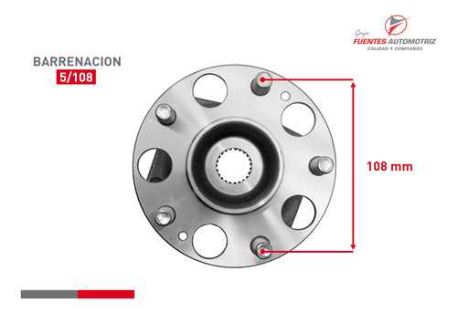 Maza Balero Rueda Trasera Para Honda Hr-v De 2016 A 2023 Abs Foto 2