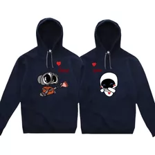 Sudaderas Suéter Parejas Novios Dúo Amor Wall-e Y Eva Varios