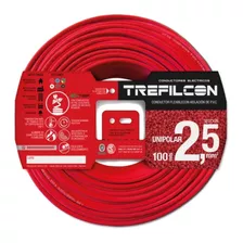 Cable Electrico Normalizado 2,5mm Trefilcon Color Rojo X 100 Metros