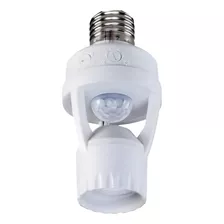 Sensor De Presença Com Fotocélula Para Lâmpada Soquete E27 Cor Branco