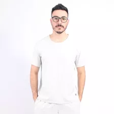  Pijama Cirúrgico Gola Redonda Scrub Masculino - Branco