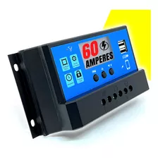 Controlador De Carga Para Painel Solar 60a Usb 12/24v - Pwm