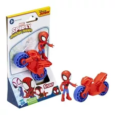 Boneco Spidey Amazing Friends Homem Aranha Com Moto Hasbro