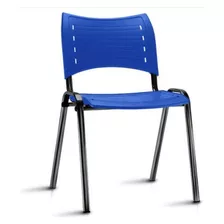 Kit 08 Cadeiras Iso Plástica Empilhável Azul