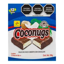 De La Rosa Dulce De Coco Coconugs Con Chocolate 12p 336g