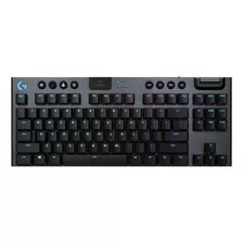 Teclado Gamer Bluetooth Logitech G Serie G G915 Tkl Qwerty Gl Tactile Inglés Color Carbón Con Luz Rgb