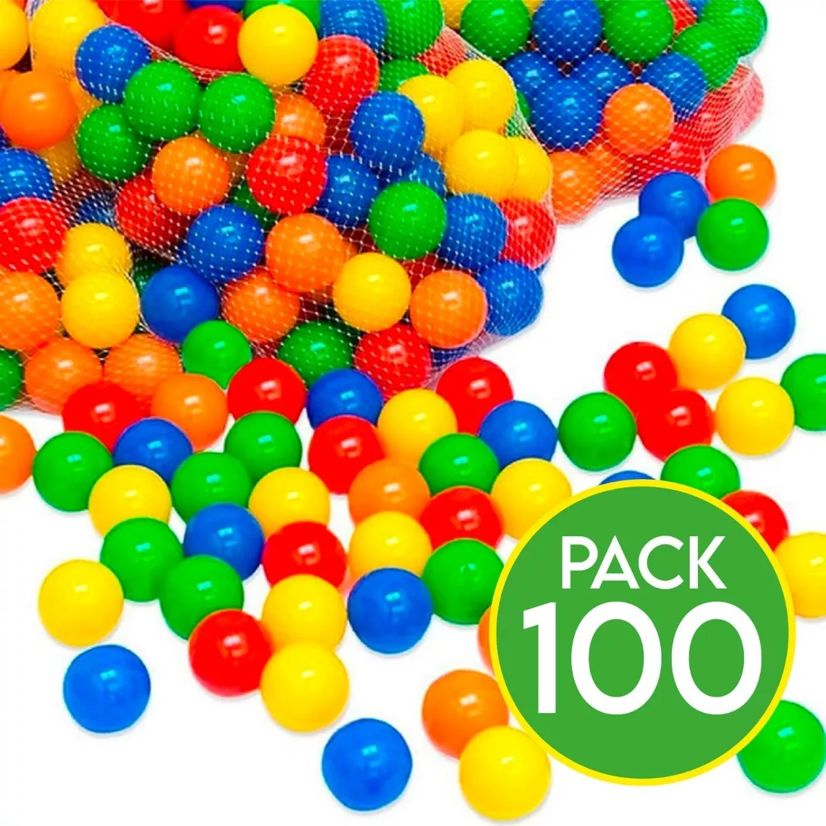 Pack 100 Pelotas Plásticas Para Piscina Colores / Lhua Store