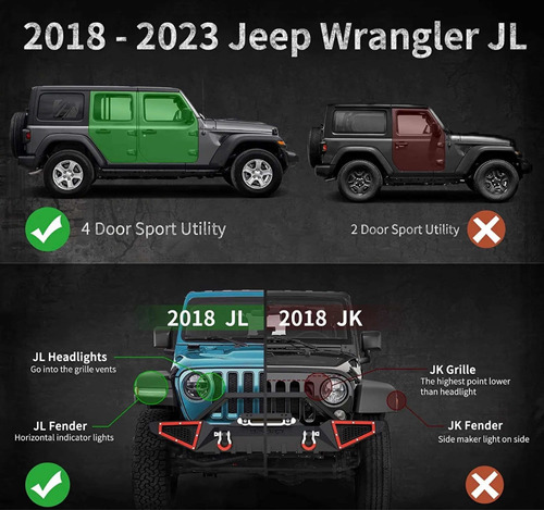 Estribos Jeep Wrangler Jl 2018 2019 2020 2021 2022 2023 4pts Foto 8