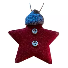 Esfera De Navidad - Estrella Con Gorrito Navideño - 1 Pieza