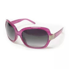 Lentes Casuales Armazón/varillas Lila Micas Humo Pvc Wallis