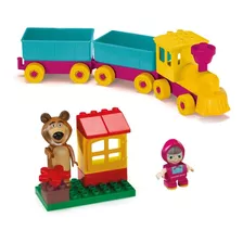 Brinquedo Bloco De Montar Trenzinho Masha E Urso - 0220