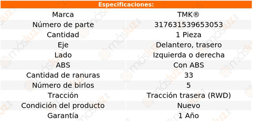 1- Maza Delantera O Trasera Izq/der Camaro V8 6.2l 10/15 Tmk Foto 2