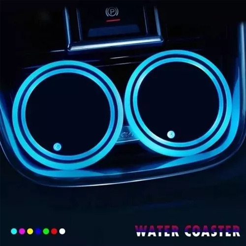 2pk Porta Vasos Con Luz Led Emblema Para Varios Marcas Foto 9