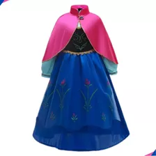 Vestido Fantasia Infantil Princesas Ana Tradicional Frozen 