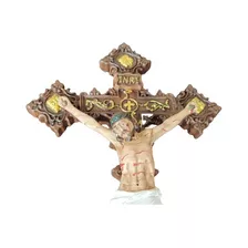 Crucifixo Jesus Cristo 29cm De Parede Imagem Sacra Barroca