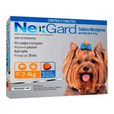 Antipulga Nexgard Para Cães De 2 A 4kg C/3 Tabletes