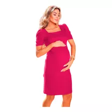 Vestido Canelado Casual Maternidade Moda Gestante Grávida 