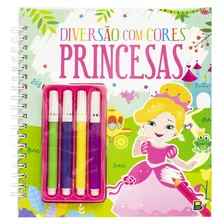 Diversão Com Cores: Princesas, De Brijbasi. Editorial Brasileitura, Tapa Dura En Português, 2023