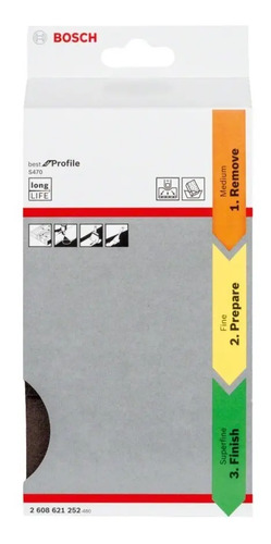 Lija Esponja Abrasiva Lavable Bosch Perfiles X 3 U. Sf F M 3