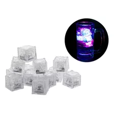 12 Cubos De Hielos Luminosos Luz Led Sumergible Antro Fiesta