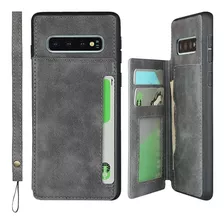 Funda Para Galaxy S10 Plus, Negro/tarjetero/resistente