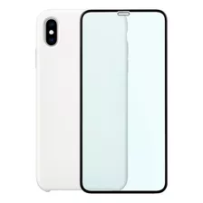 Capa Capinha Silicone Compatível iPhone XS Max + Película 3d Cor Branco