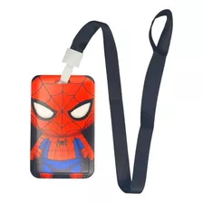 Porta Credencial + Lanyard Spiderman 