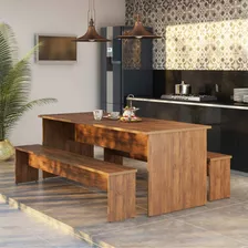 Conjunto Mesa E 2 Bancos Festivo Life Siena Móveis Bawt