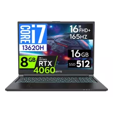 Laptop Gigabyte G6 Ci7 13620h 16gb 512gb Rtx4060 8gb 16 Fhd+ Color Negro